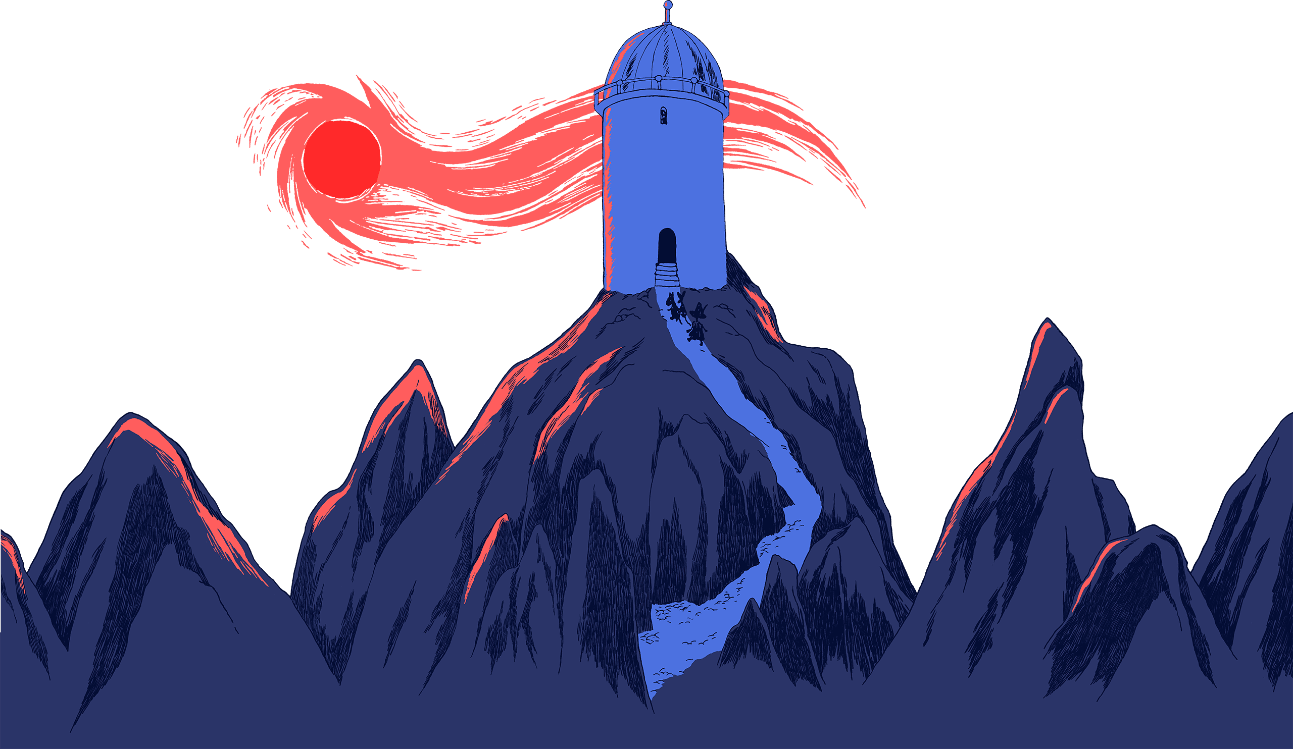 Observatory at the top of the lonely mountains